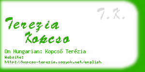 terezia kopcso business card